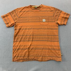 Howler Bros Shirt Mens XL Orange Geometric Pocket Tee Short Sleeve Cotton